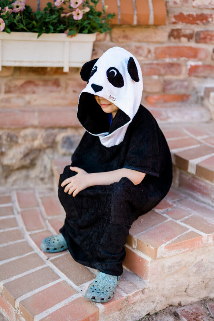 Lapse poncho bambusfroteest PANDA