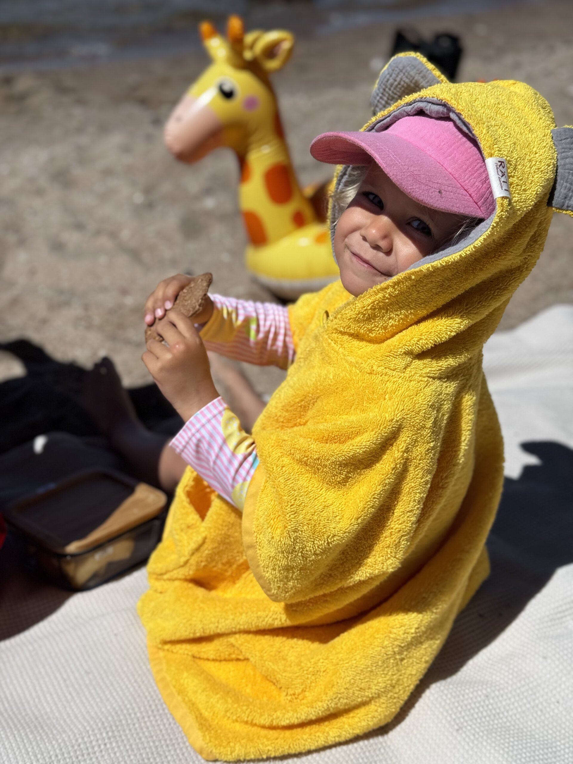 Toddlers' Short Sleeve Cotton Terry Cloth Poncho TEDDY BEAR - Image 8