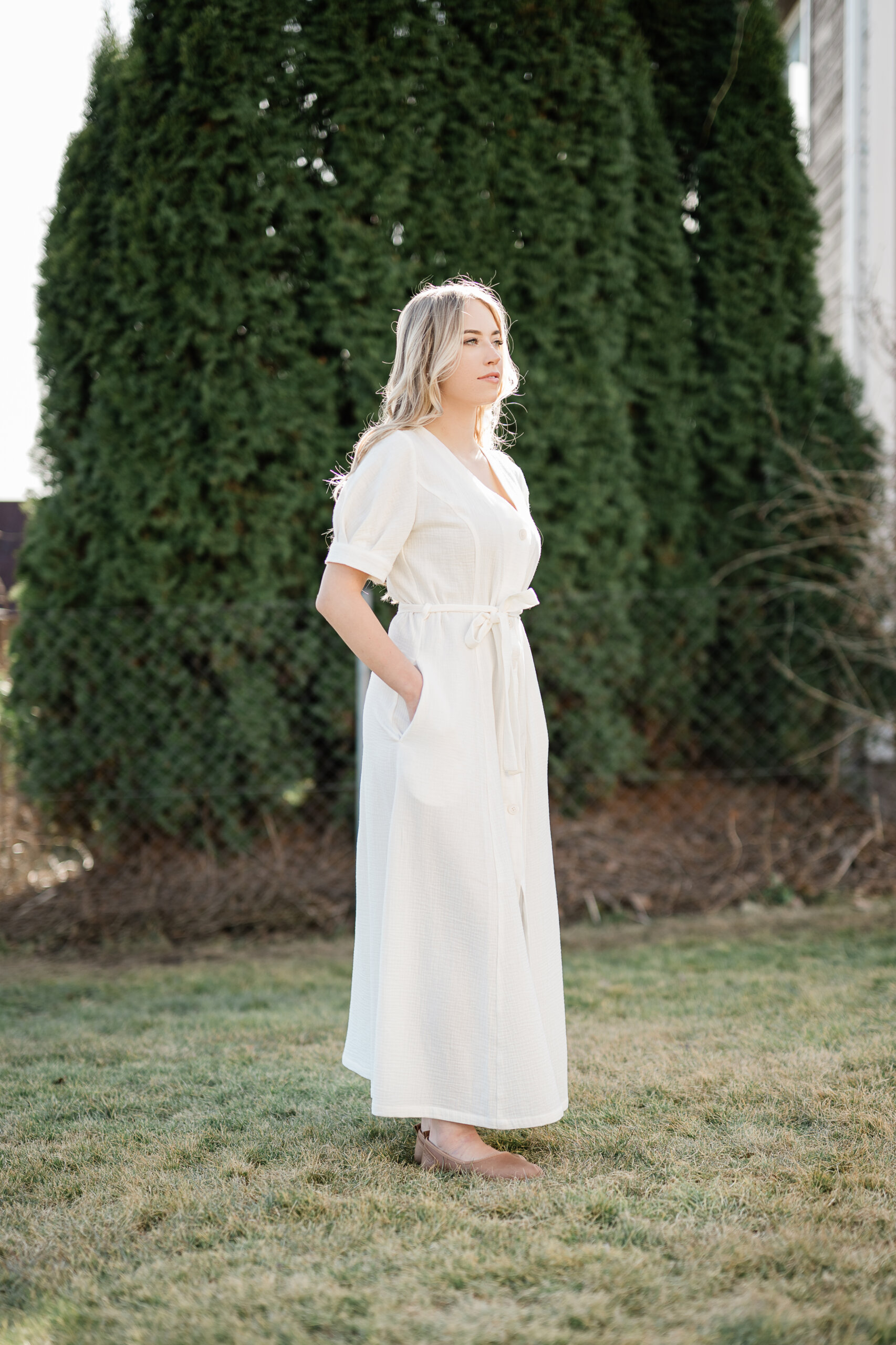 Long muslin dress - Image 8