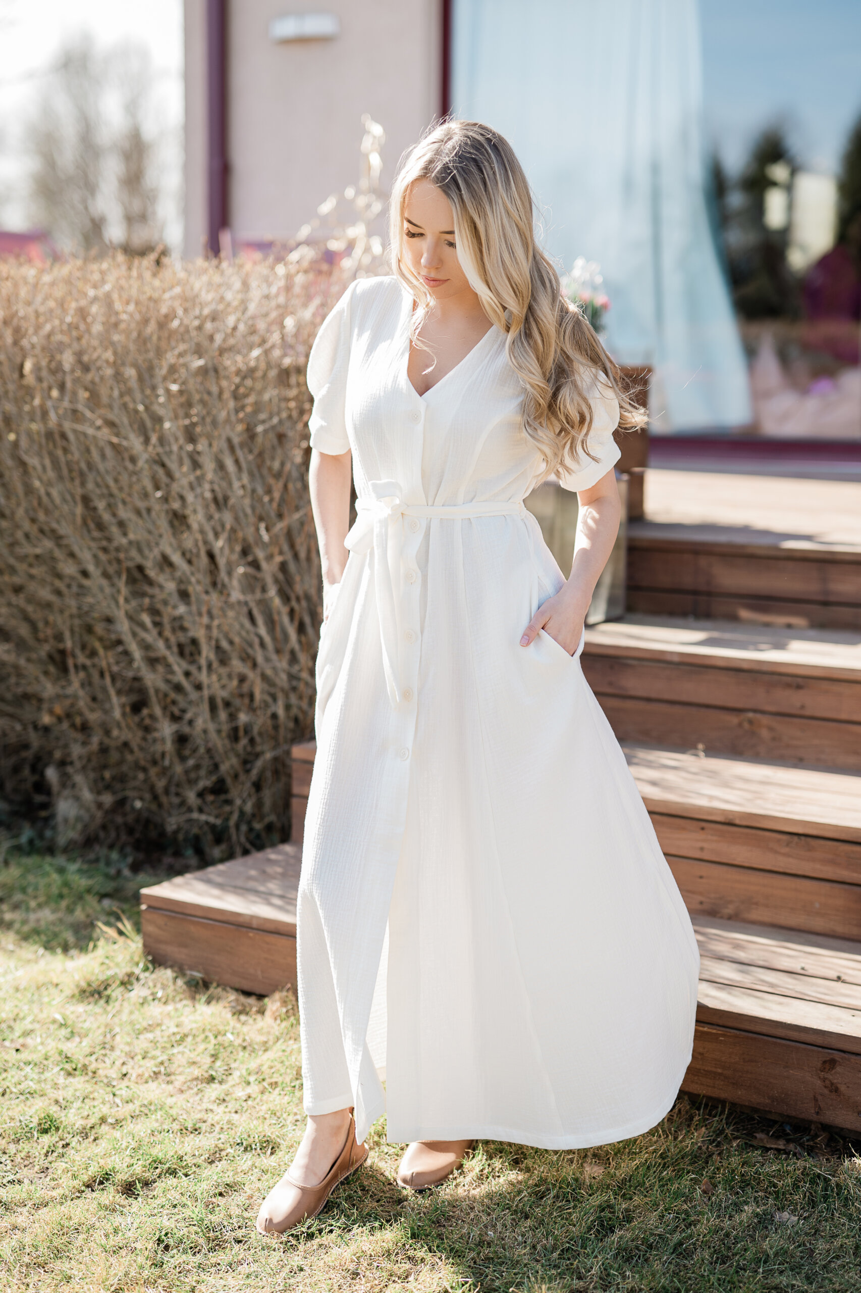 Long muslin dress - Image 6
