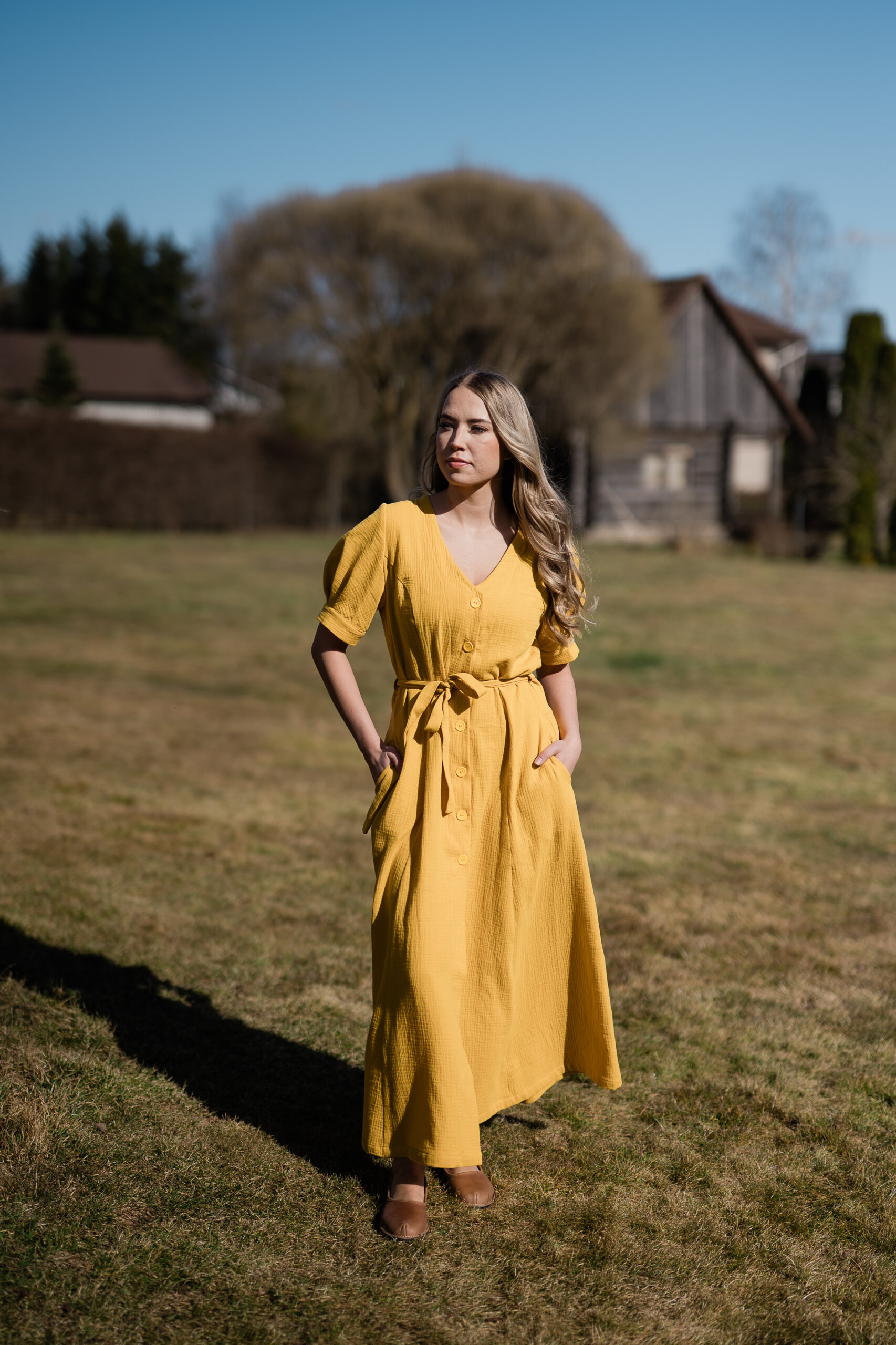 Long muslin dress - Image 2