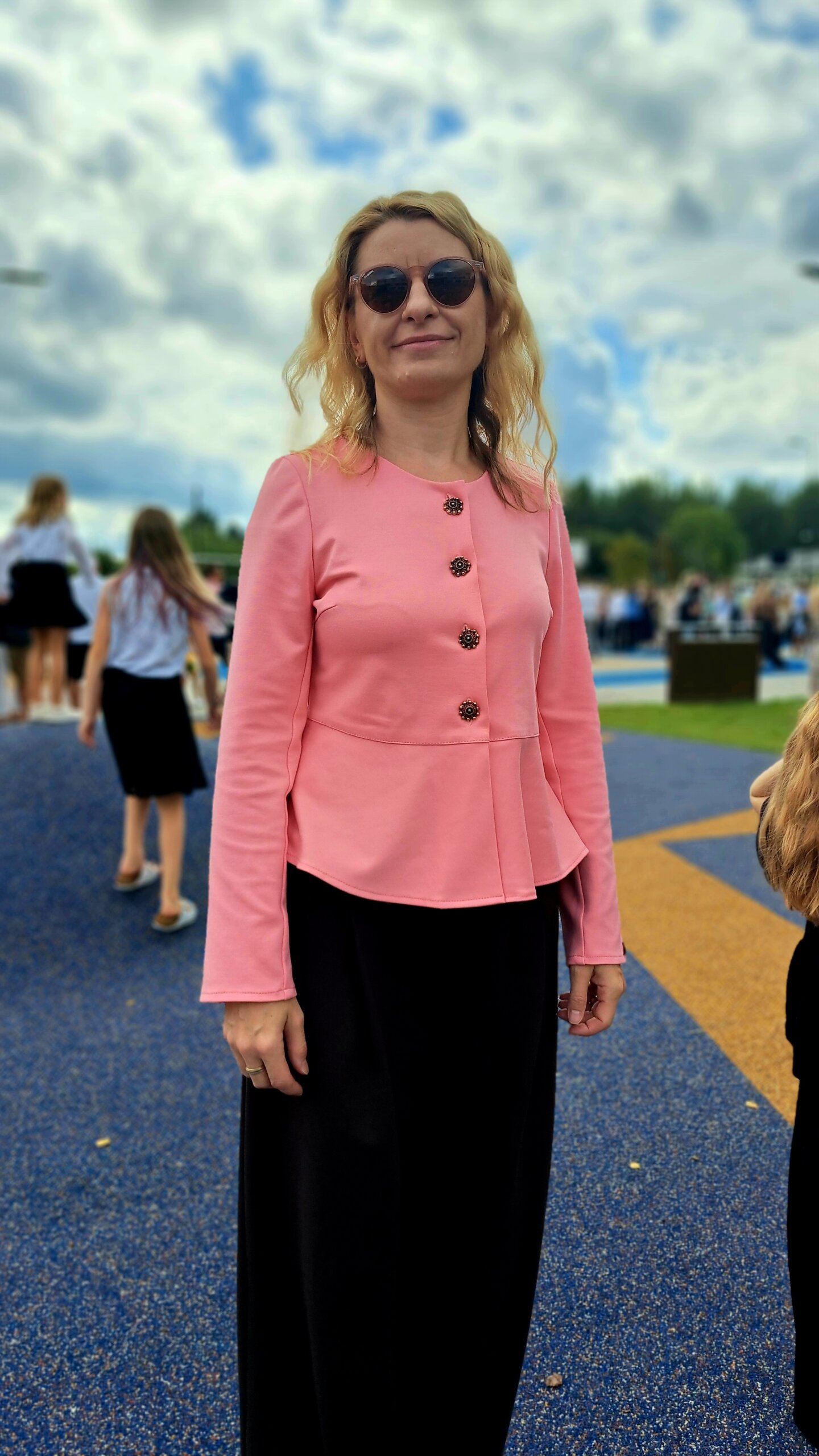 Viskoosjakk nööpidega