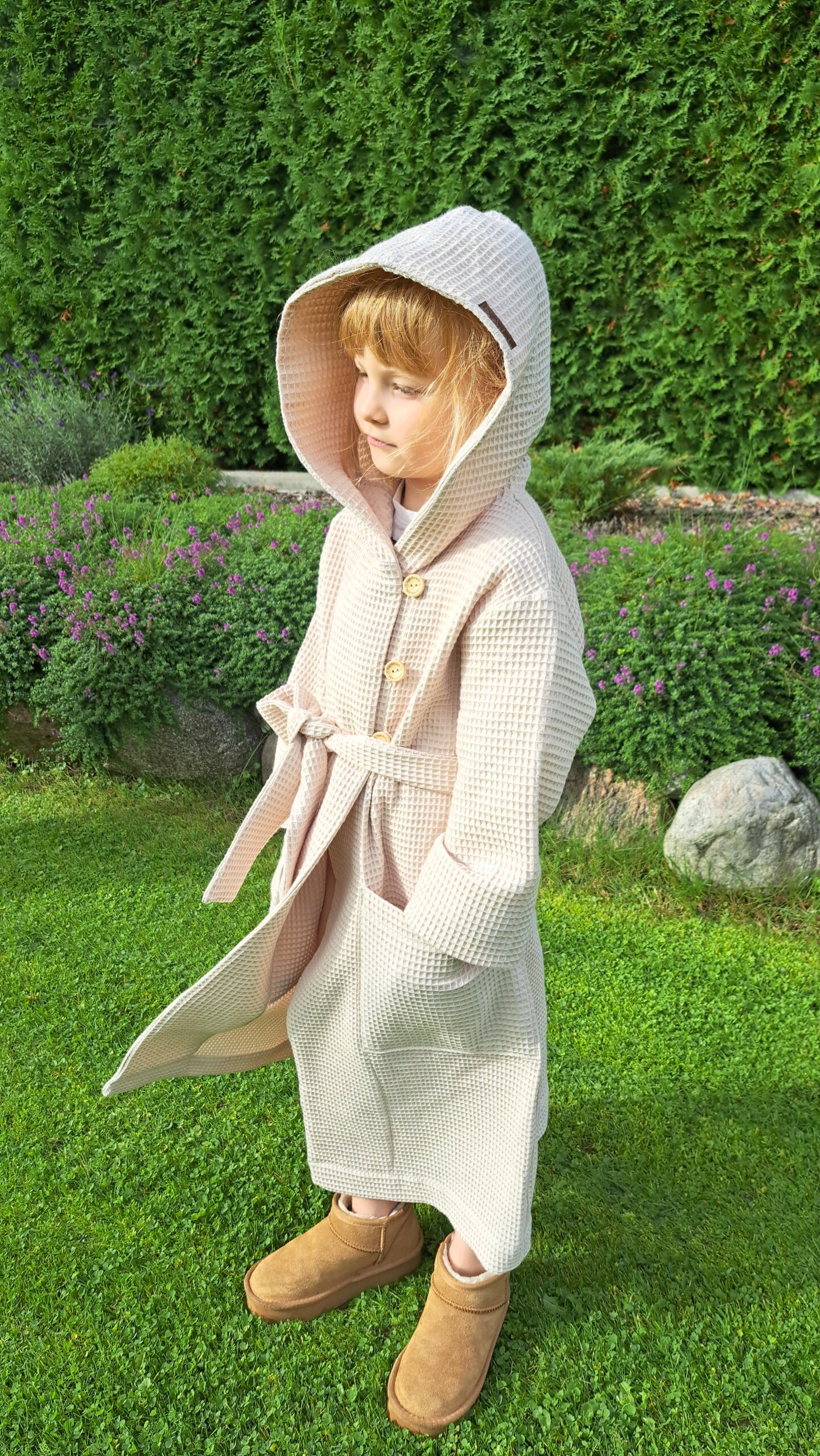 Children's bathrobe made of cotton waffle fabric - Image 6