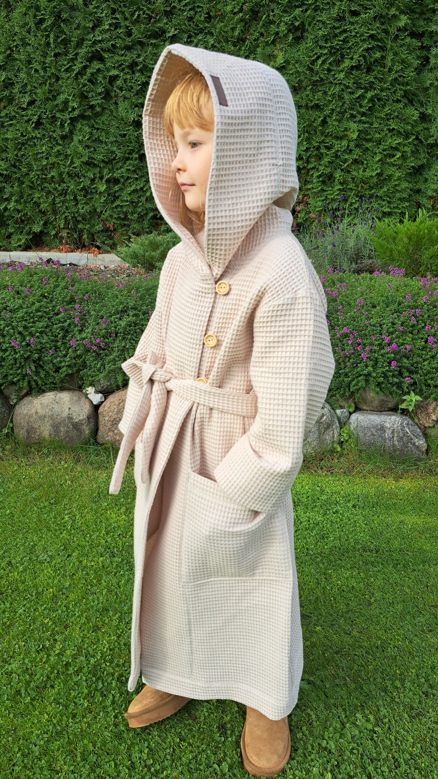 Children's bathrobe made of cotton waffle fabric - Image 5